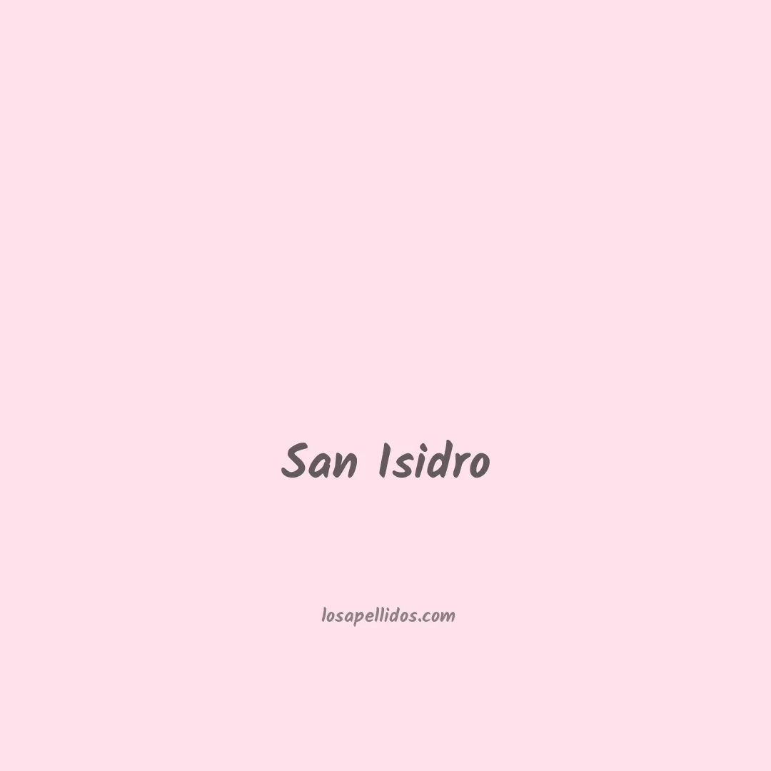 San isidro en chino