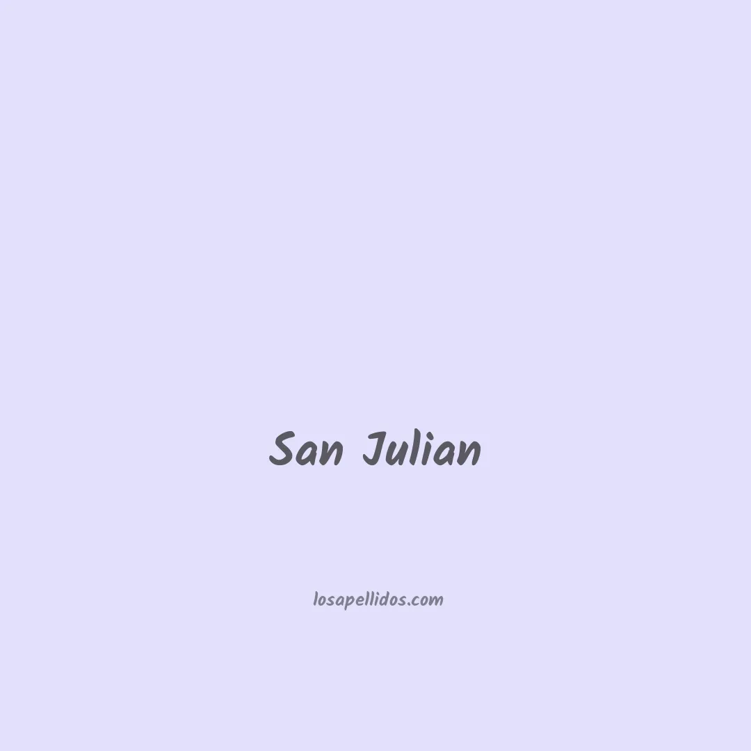 San julian en chino