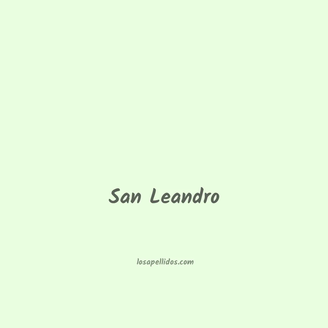 San leandro en chino