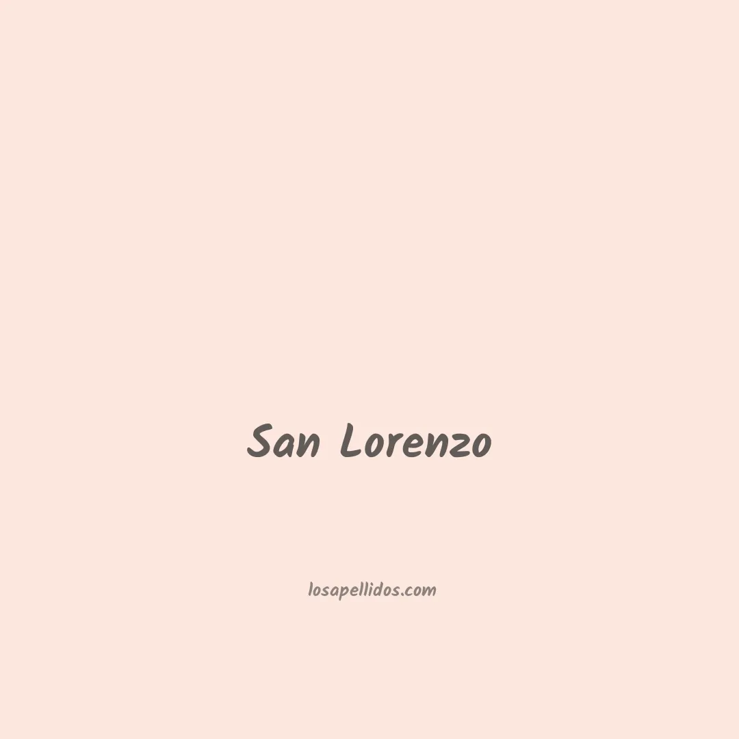 San lorenzo en chino