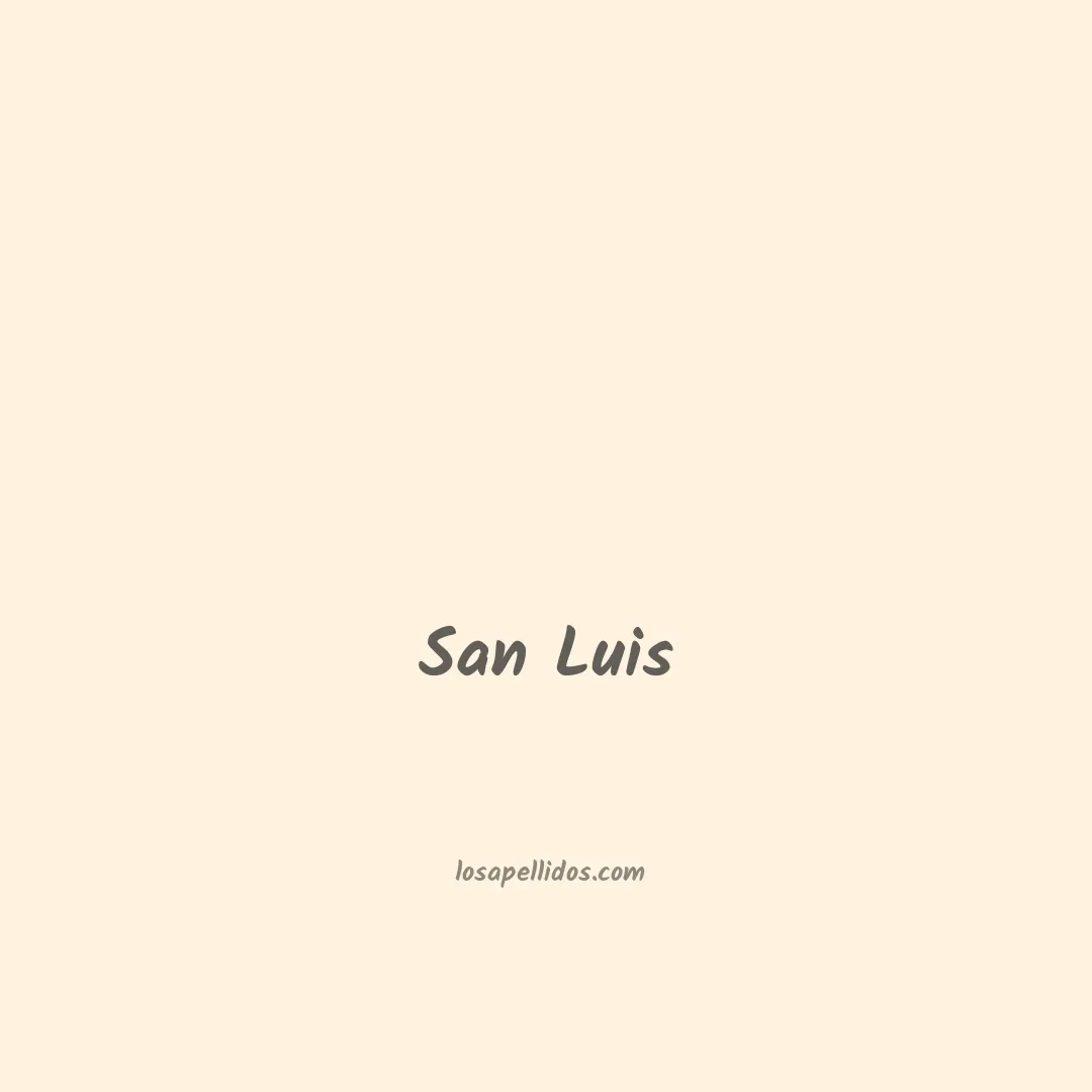 San luis en chino