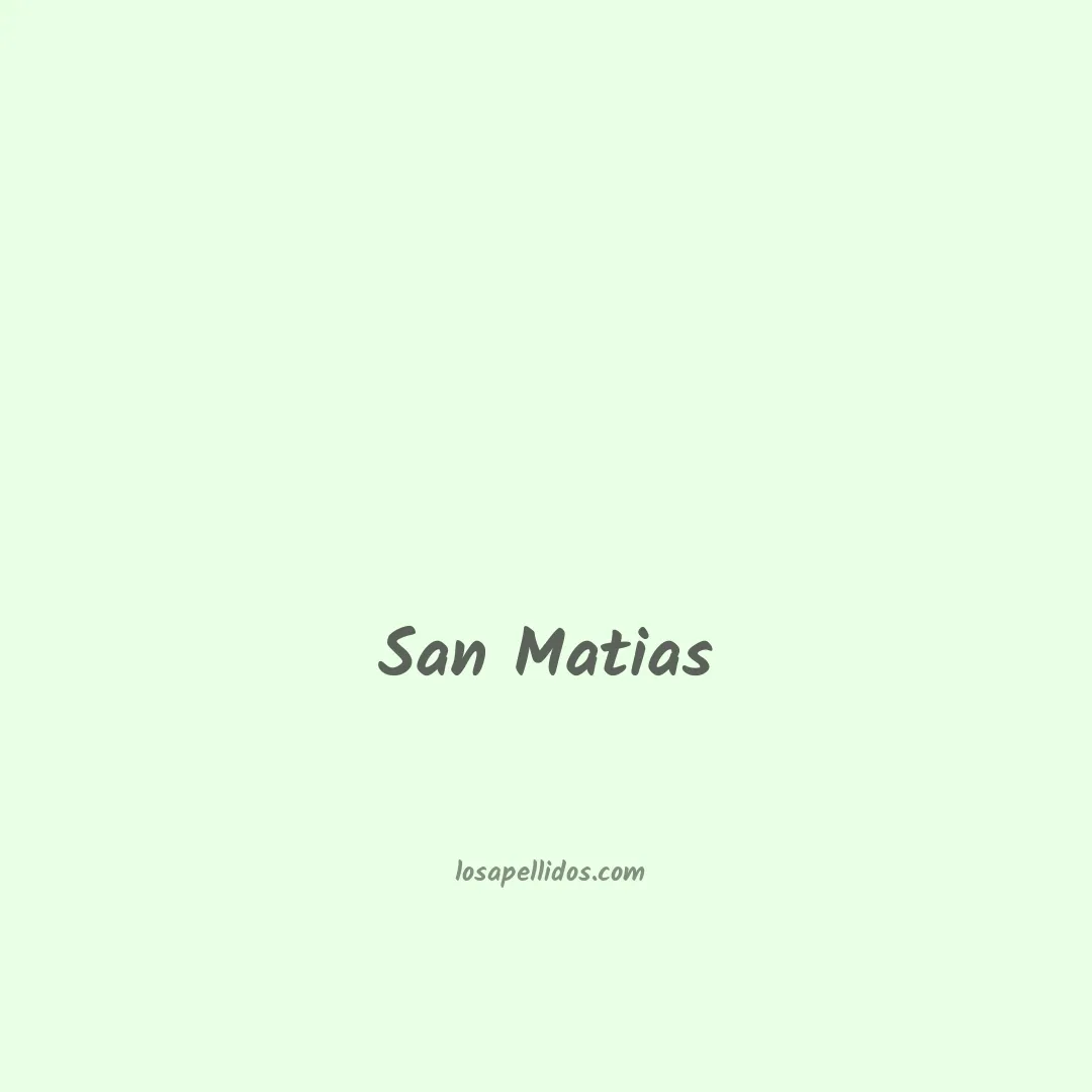 San matias en chino