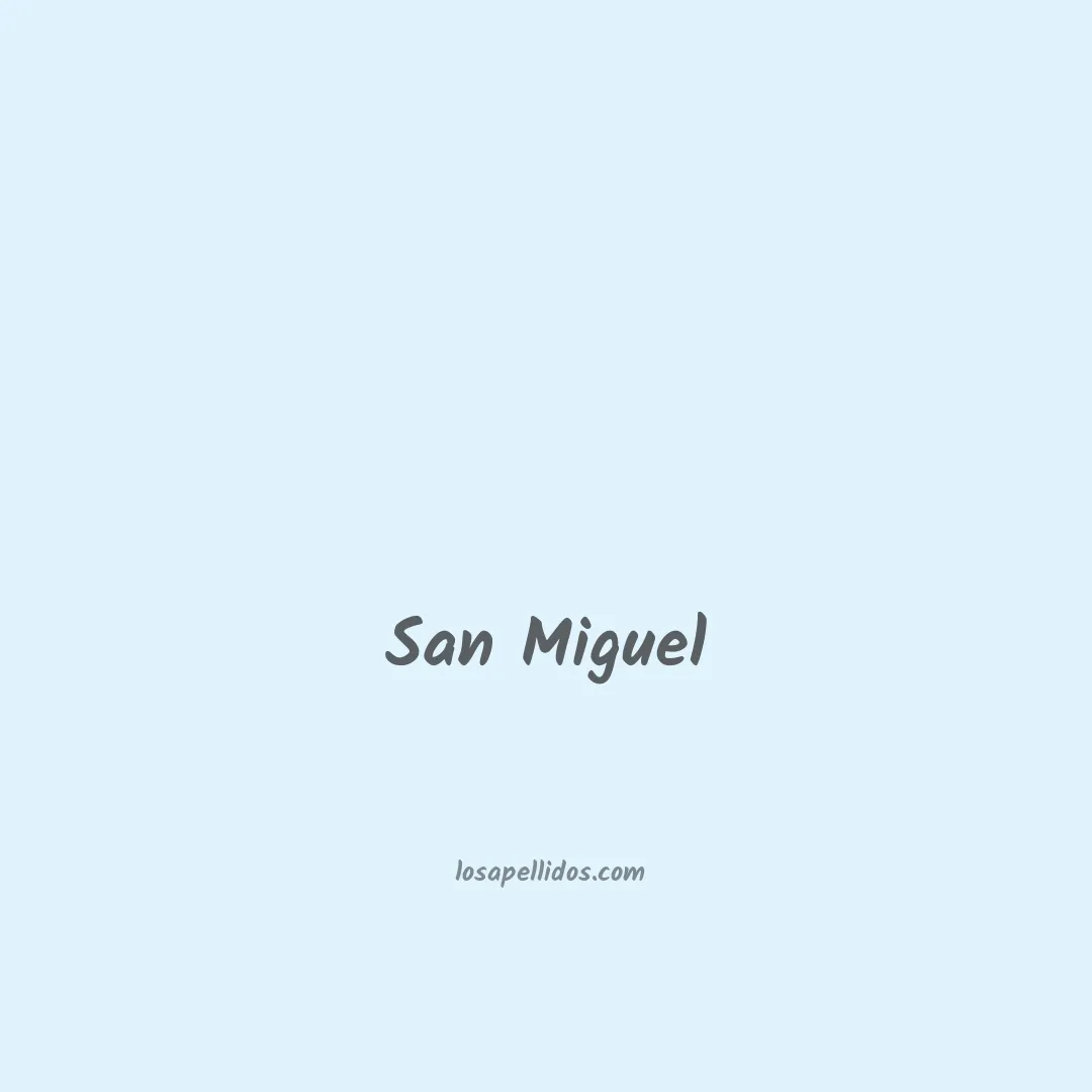 San miguel en chino