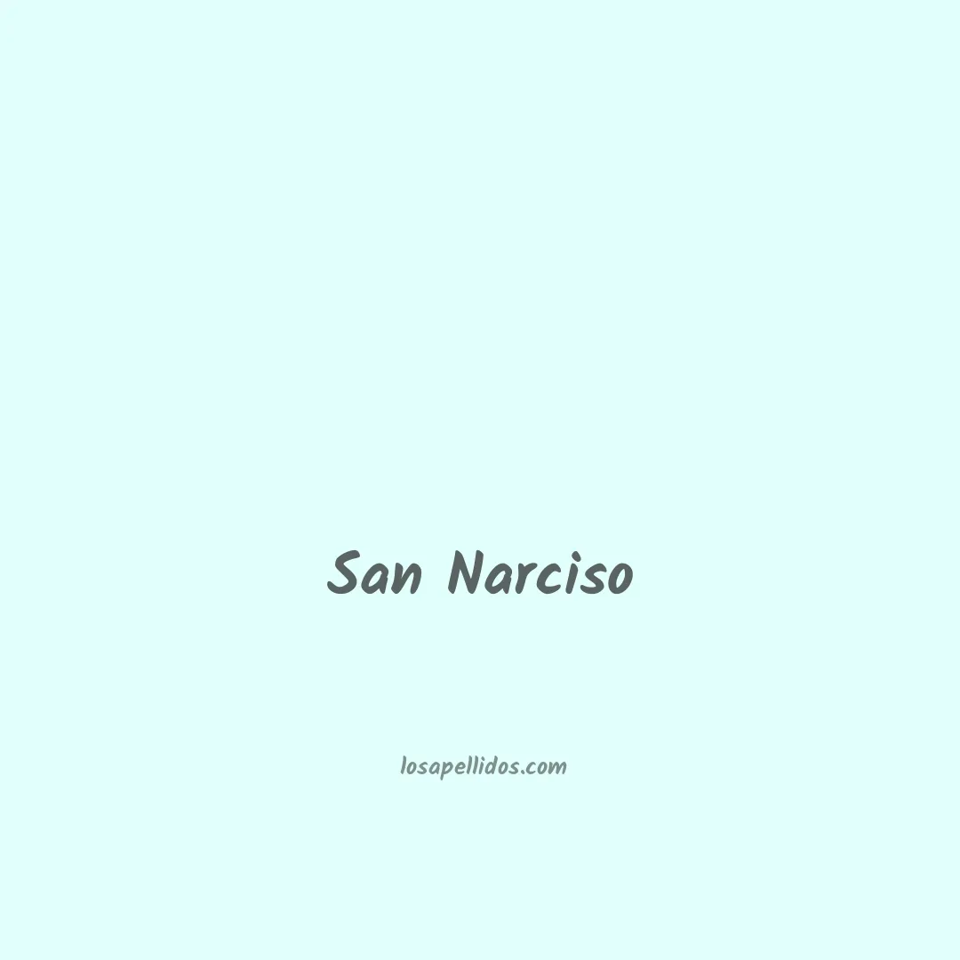 San narciso en chino