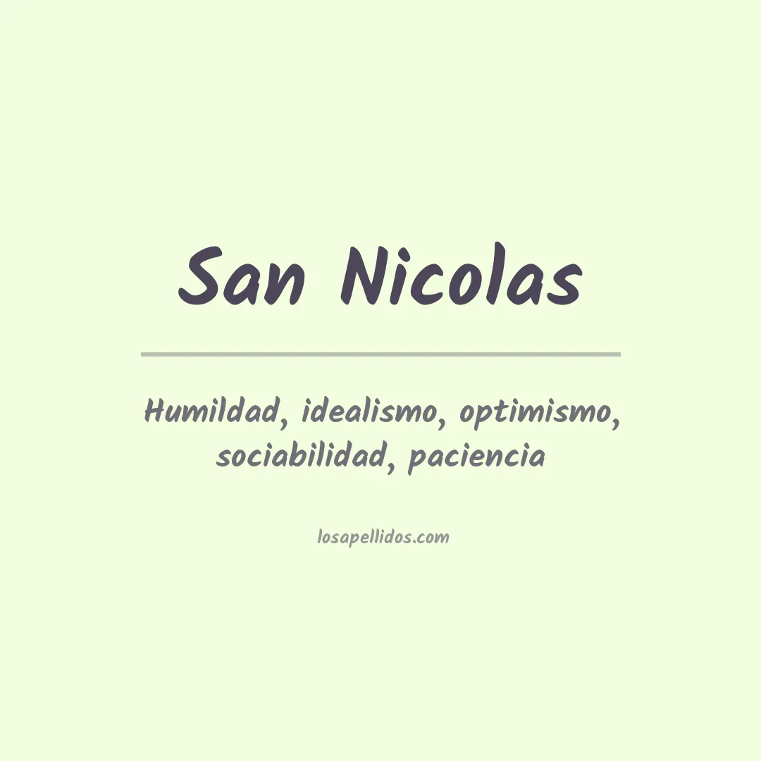 Apellido San nicolas