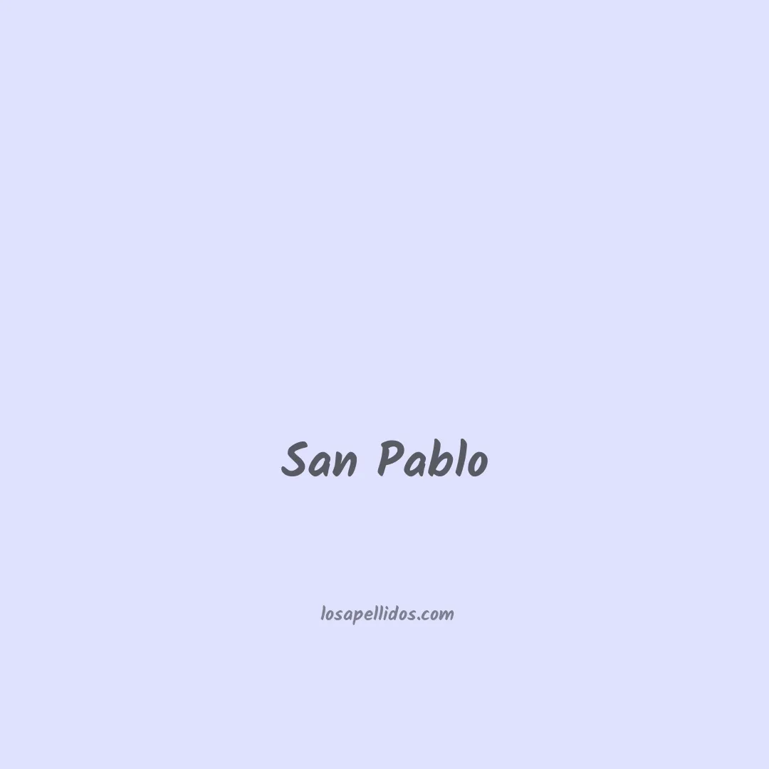 San pablo en chino