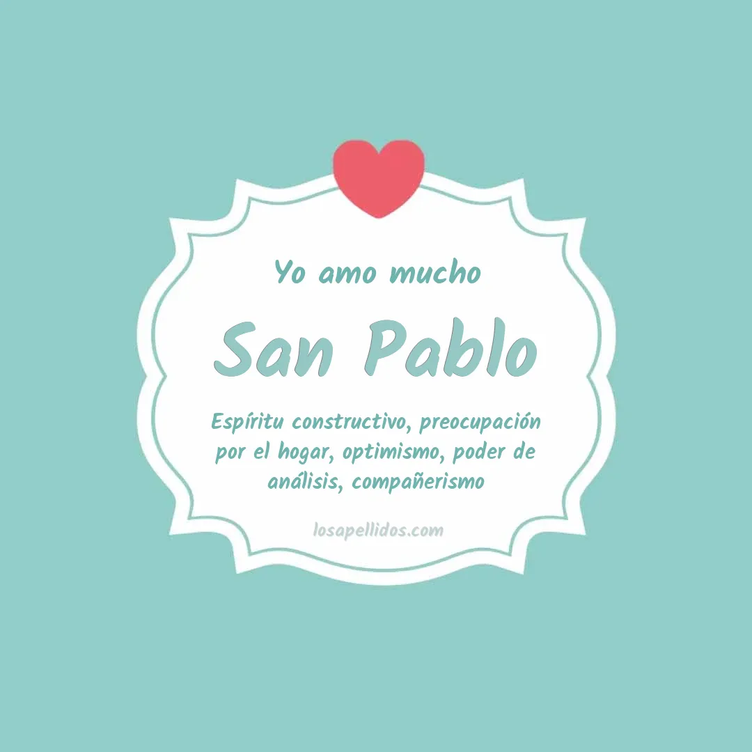 Yo amo mucho San pablo