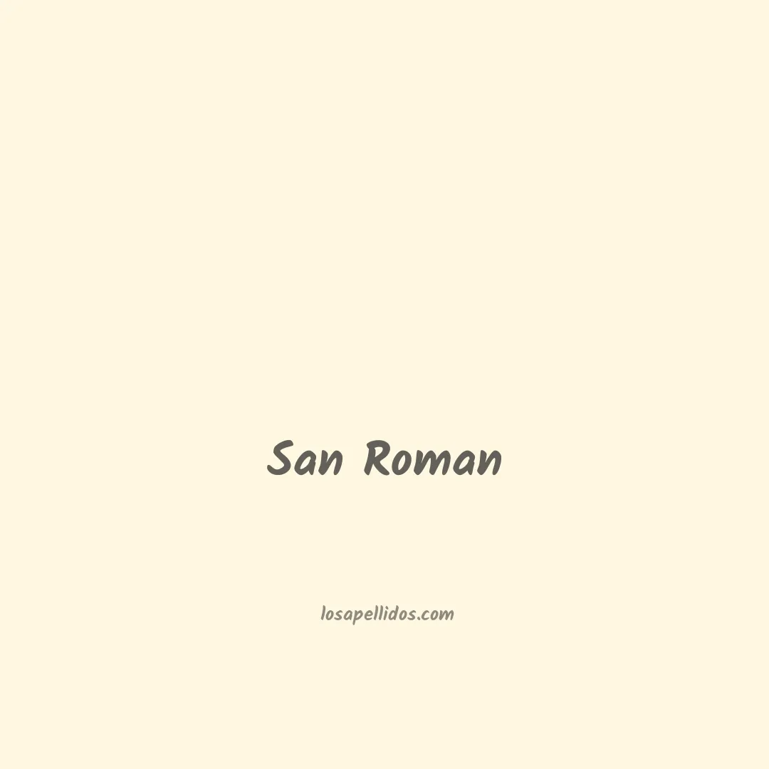 San roman en chino