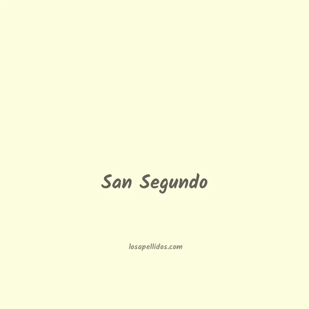 San segundo en chino