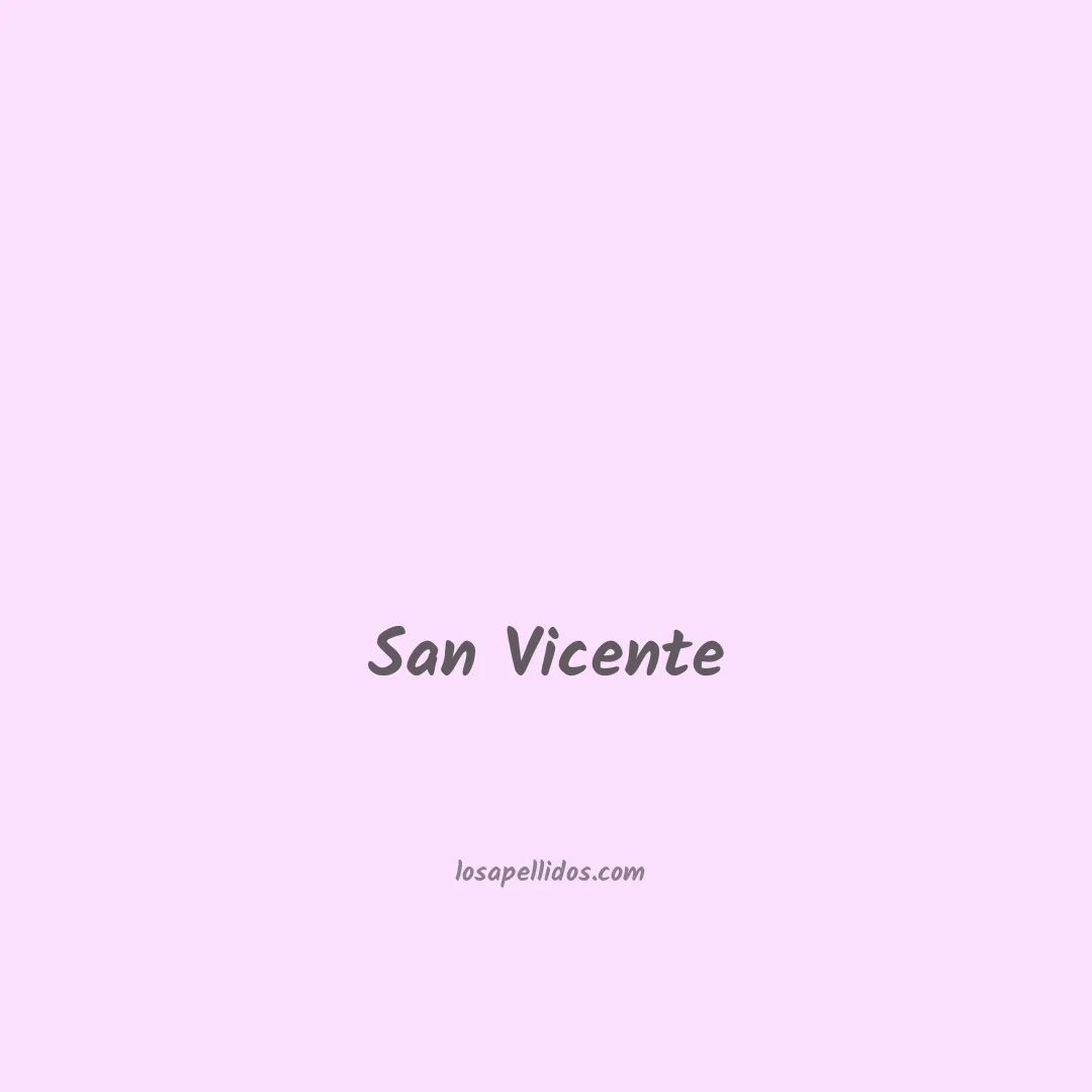 San vicente en chino