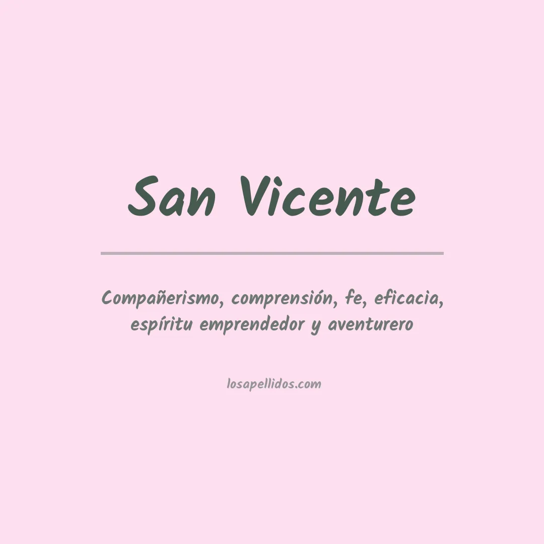 Apellido San vicente