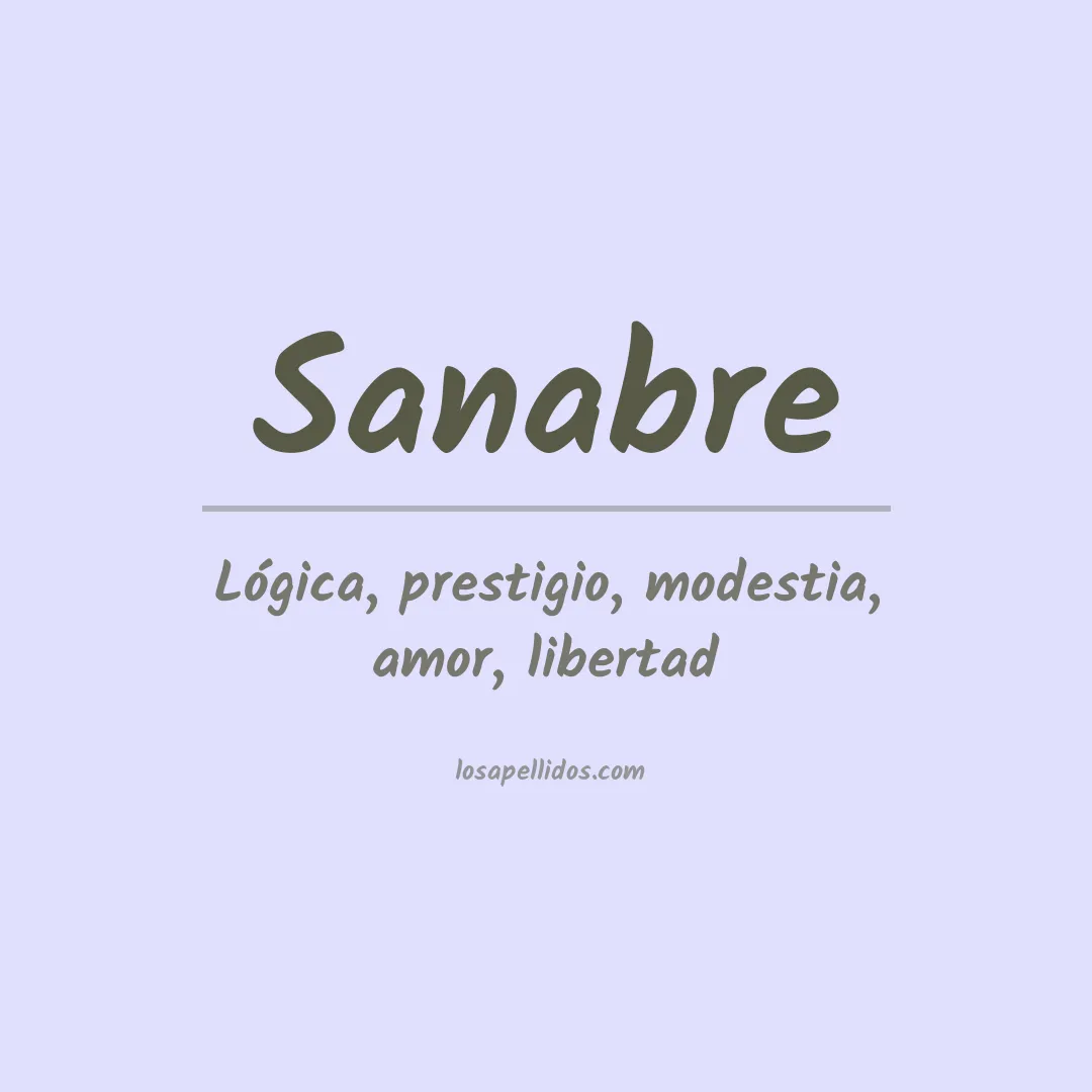 Apellido Sanabre