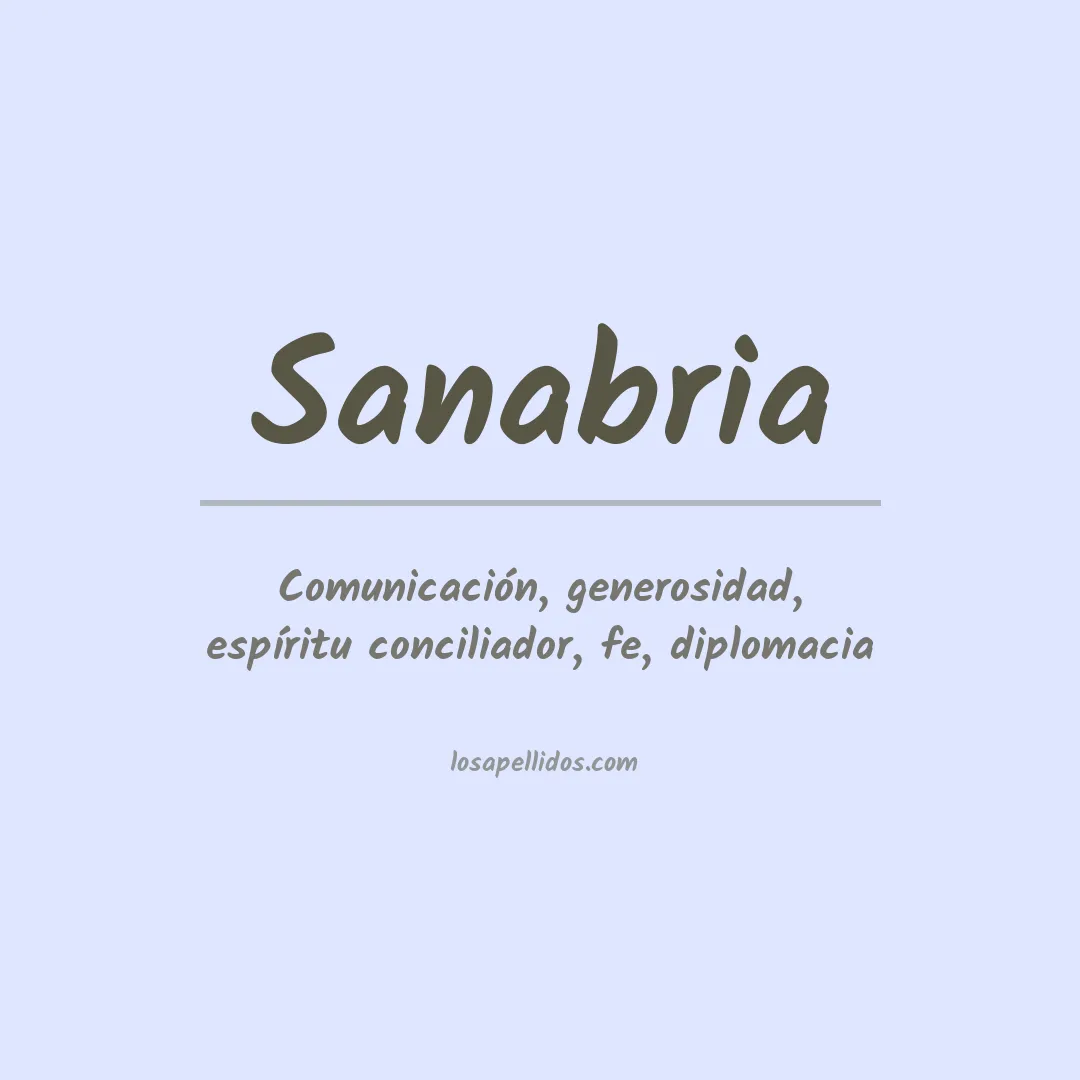 Apellido Sanabria