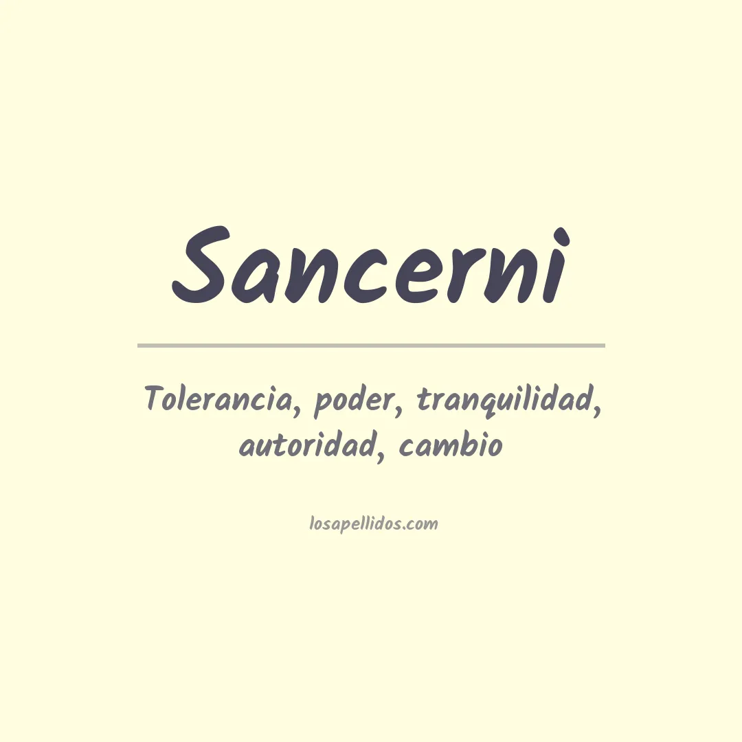 Apellido Sancerni