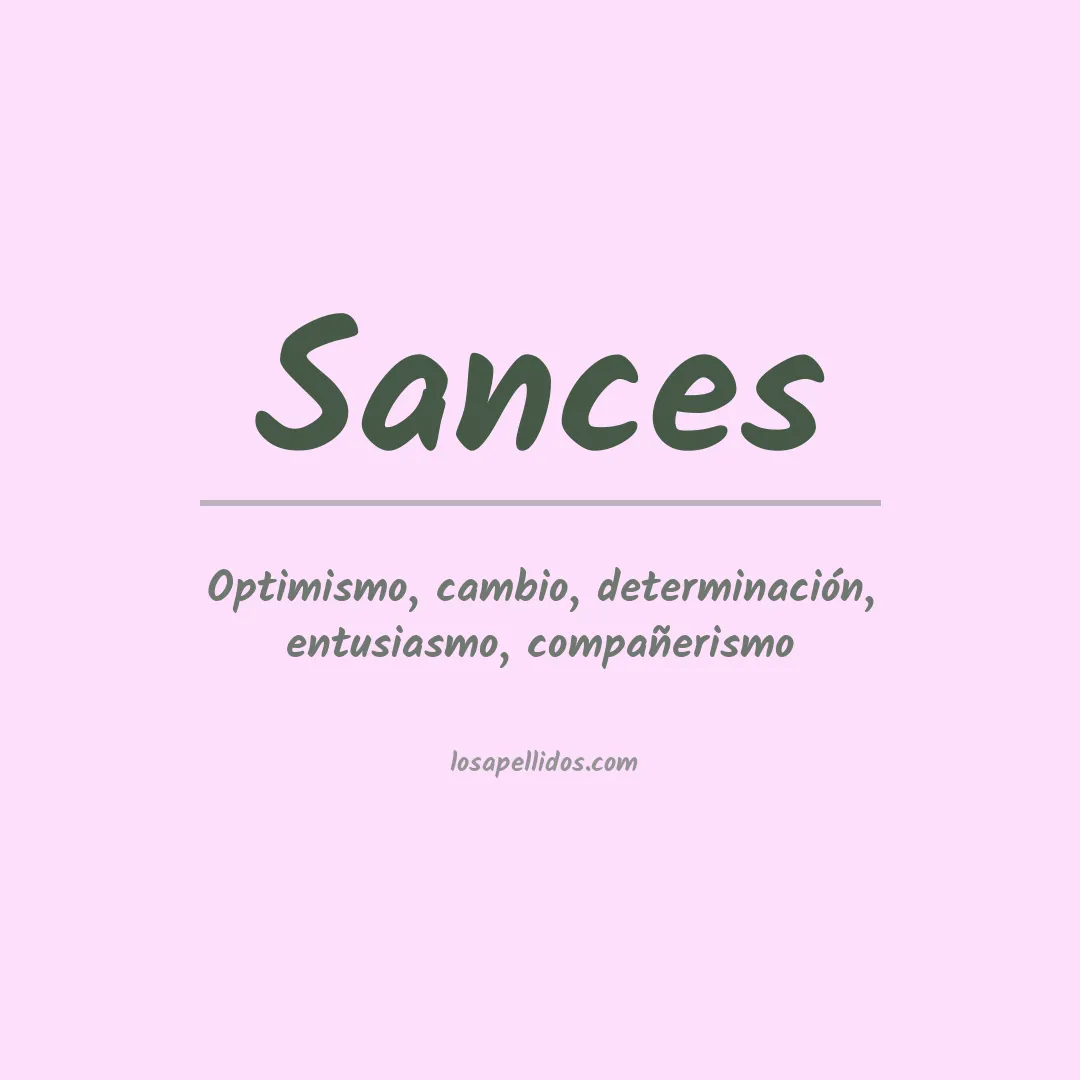 Apellido Sances
