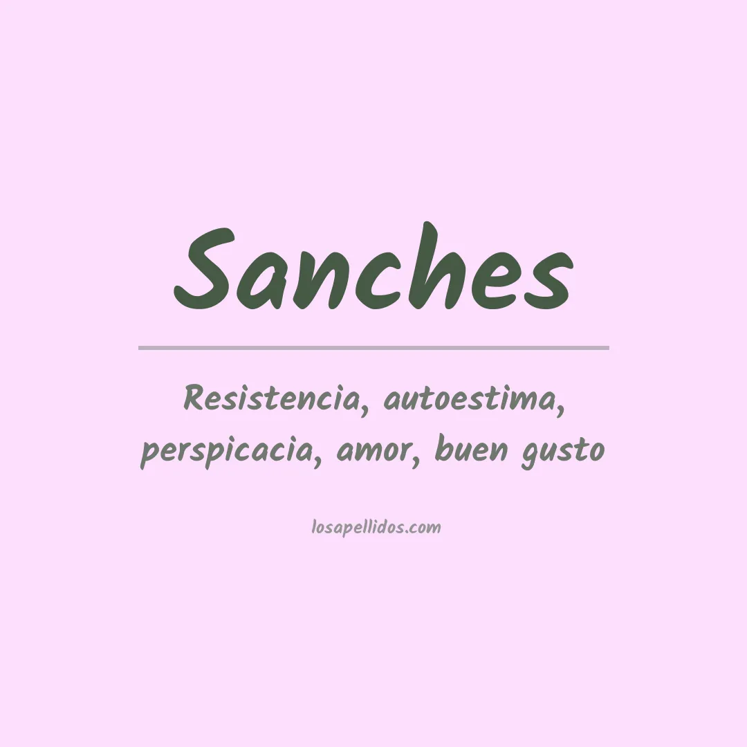 Apellido Sanches