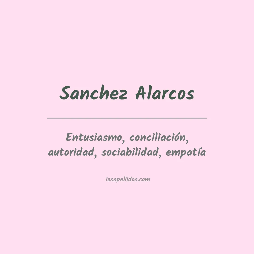 Apellido Sanchez alarcos