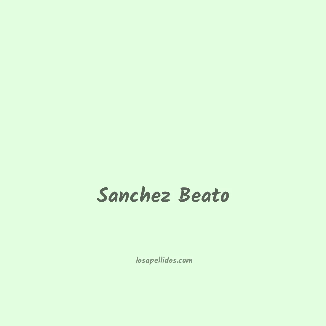 Sanchez beato en chino