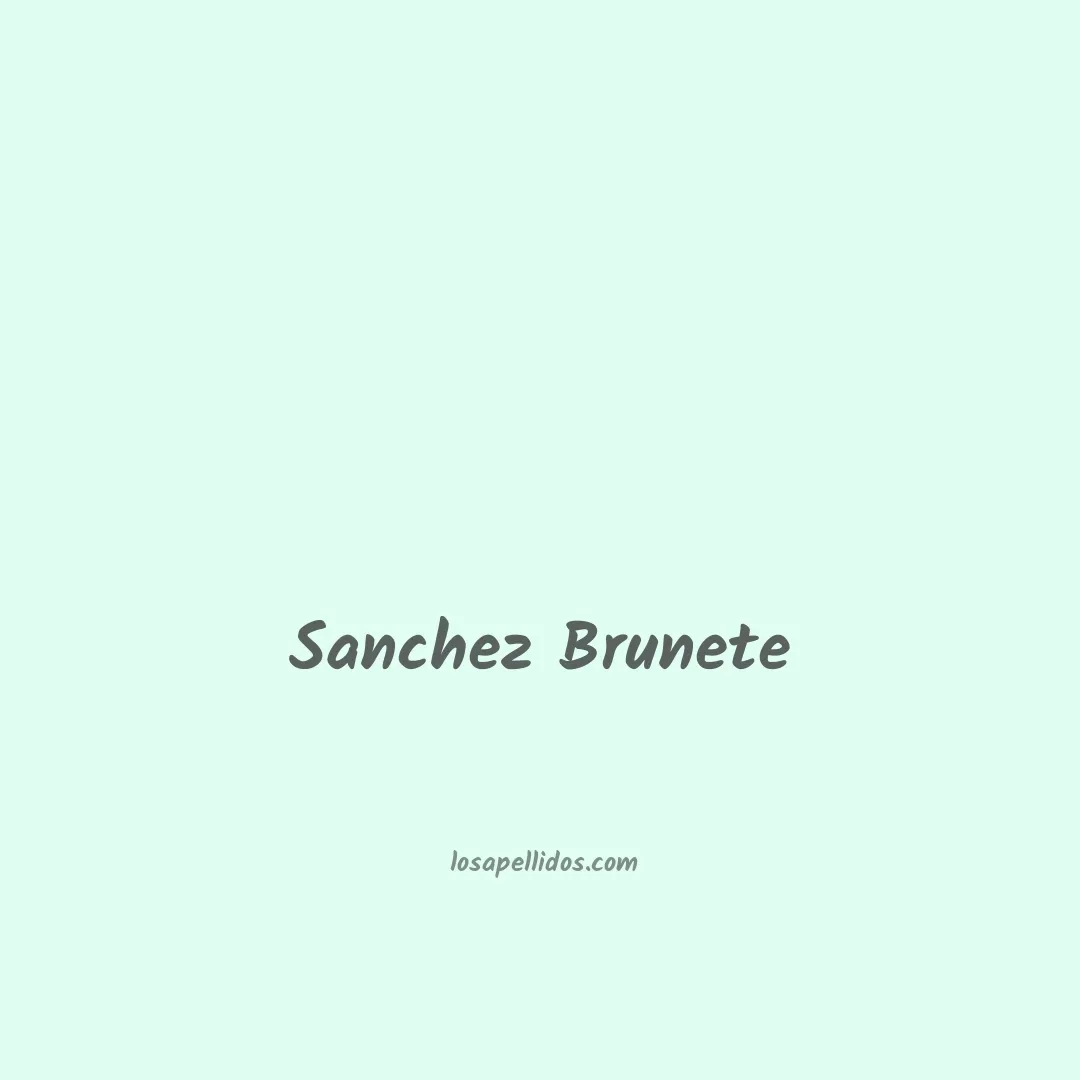 Sanchez brunete en chino