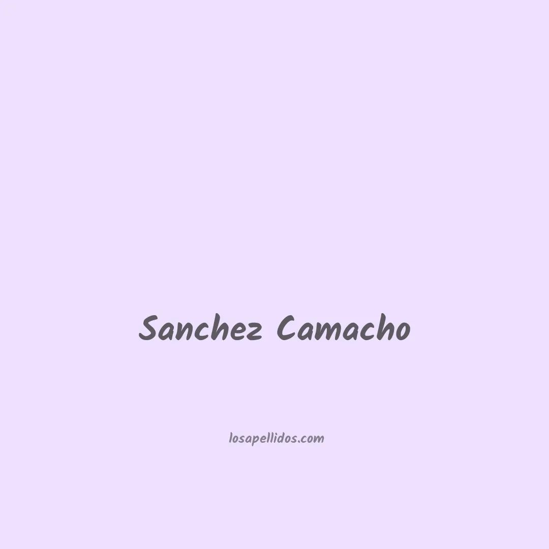Sanchez camacho en chino