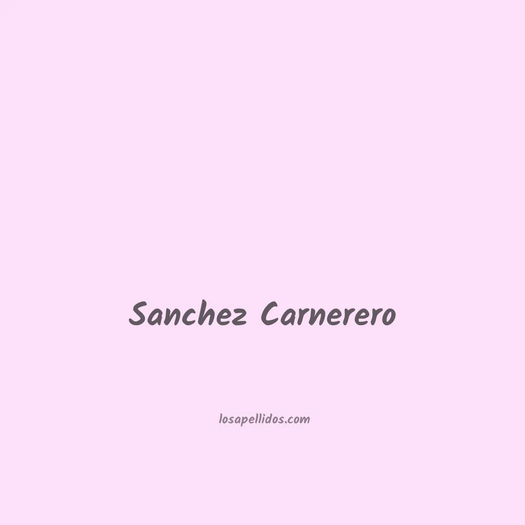 Sanchez carnerero en chino
