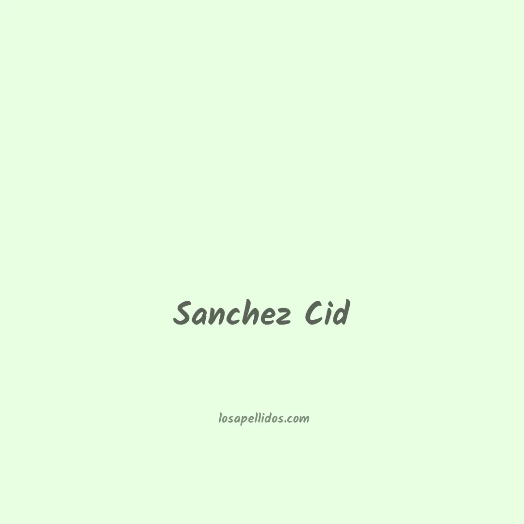 Sanchez cid en chino