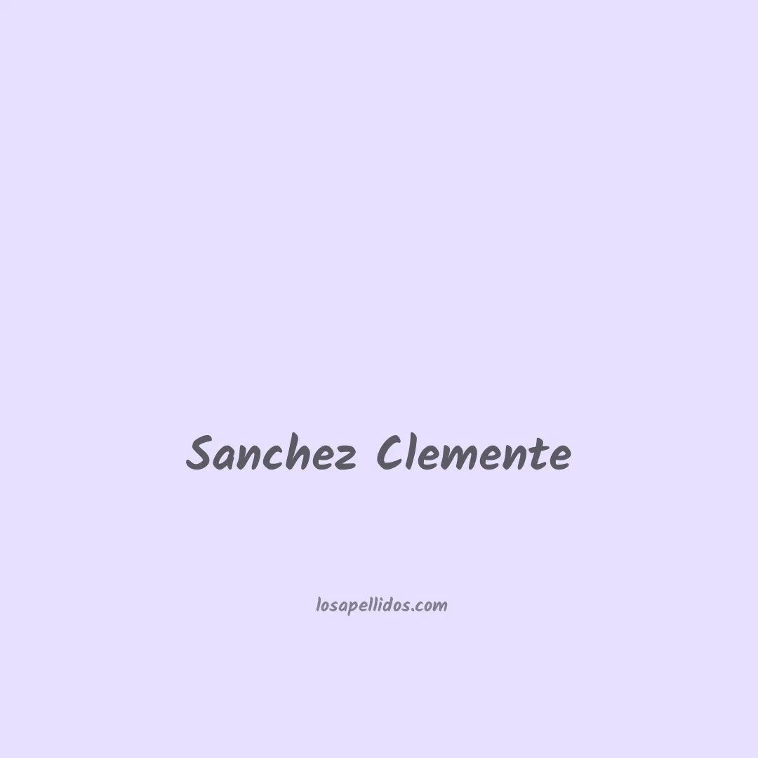 Sanchez clemente en chino