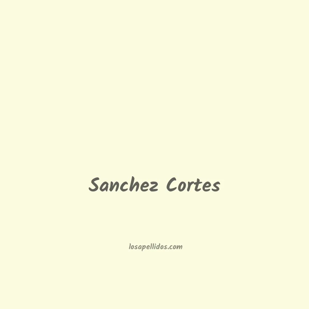 Sanchez cortes en chino