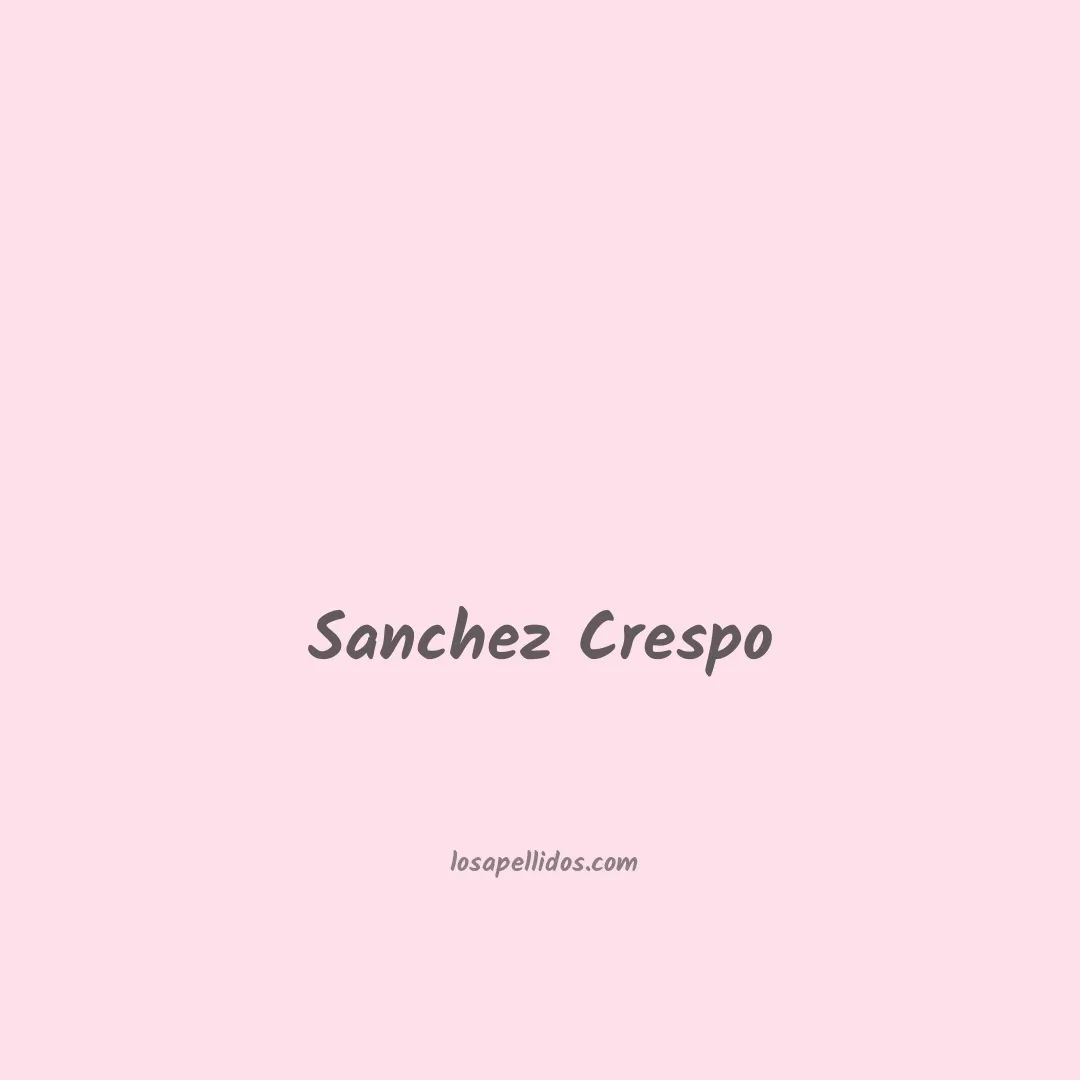 Sanchez crespo en chino