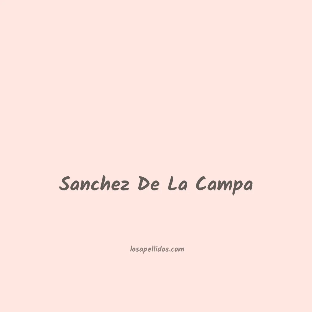 Sanchez de la campa en chino