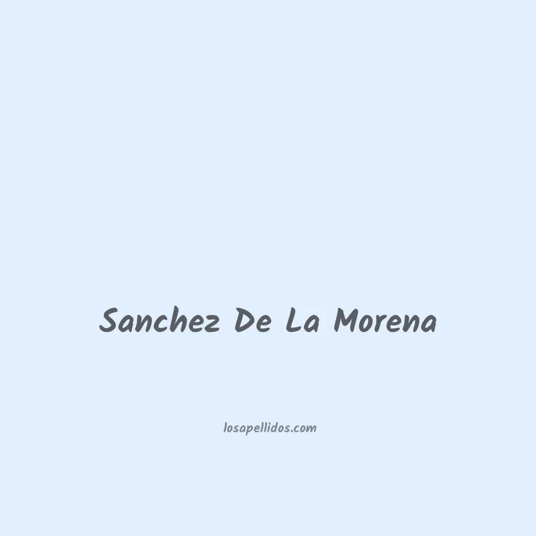 Sanchez de la morena en chino