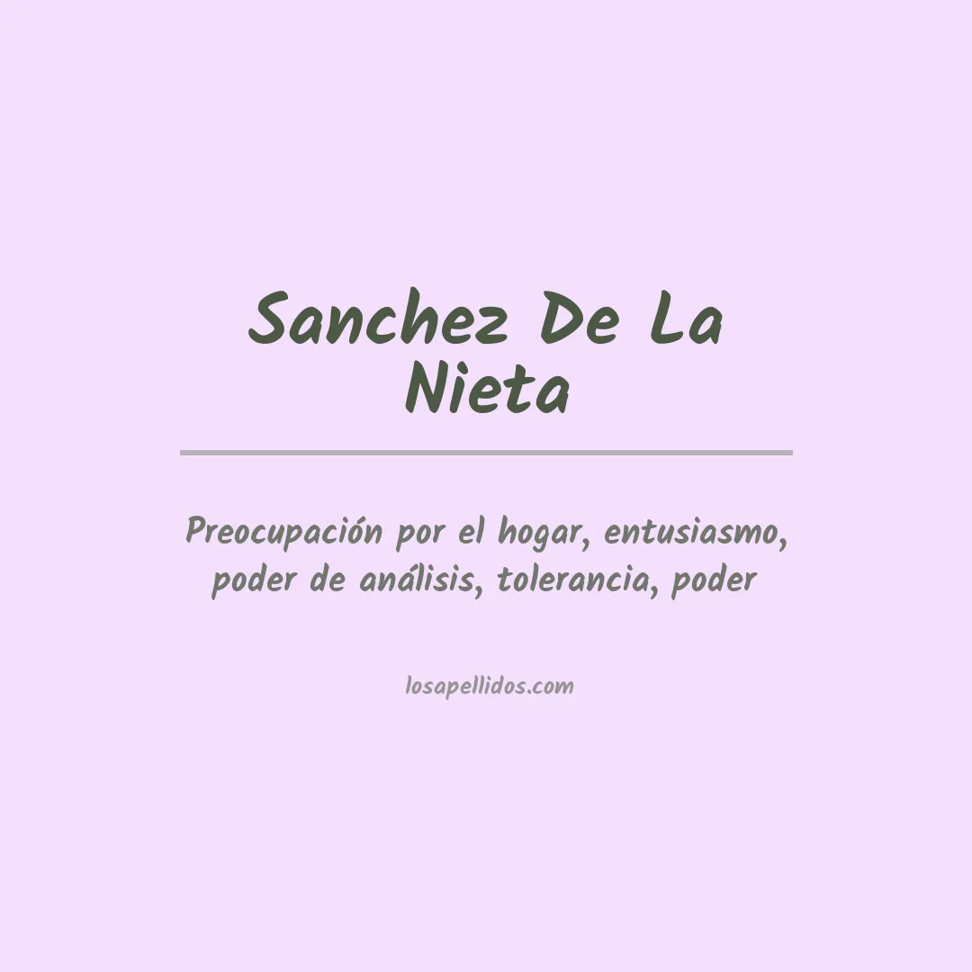 Apellido Sanchez de la nieta