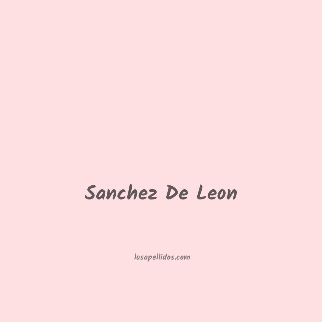 Sanchez de leon en chino