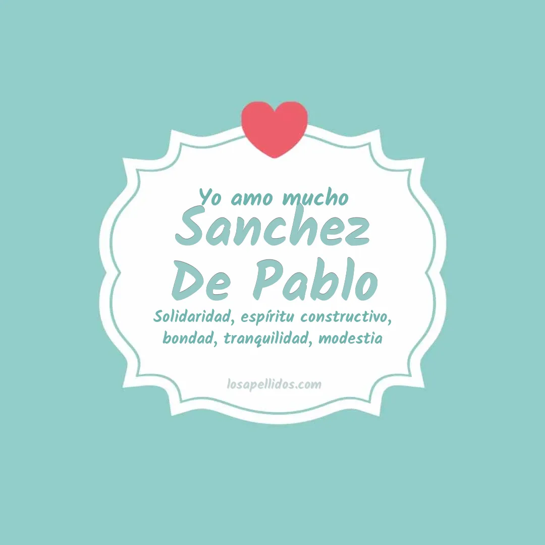 Yo amo mucho Sanchez de pablo