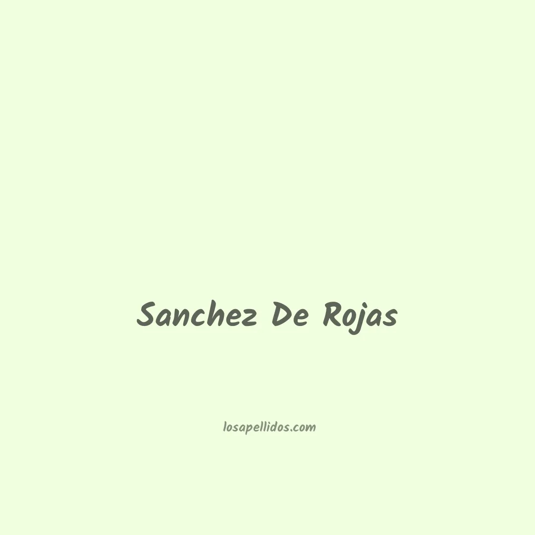 Sanchez de rojas en chino