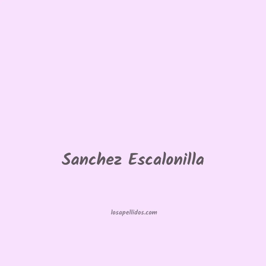 Sanchez escalonilla en chino