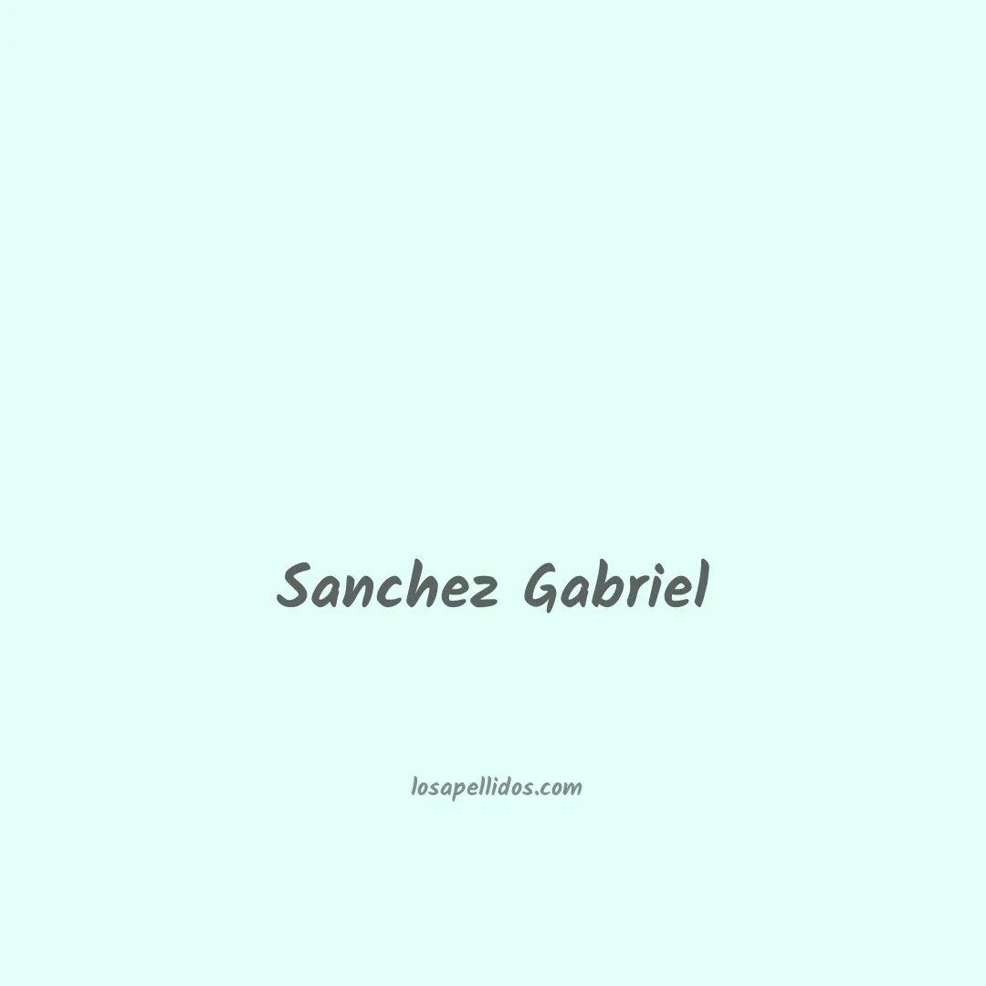 Sanchez gabriel en chino