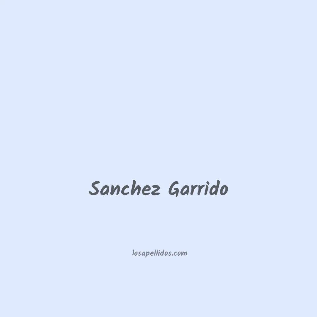 Sanchez garrido en chino