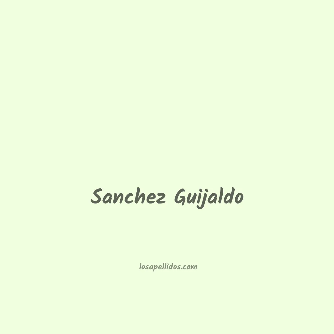 Sanchez guijaldo en chino