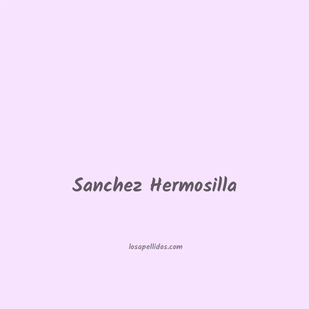 Sanchez hermosilla en chino
