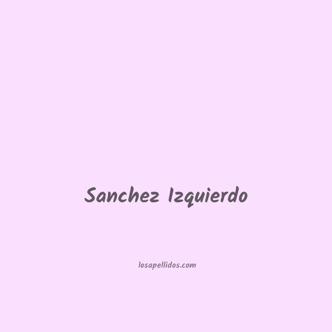 Sanchez izquierdo en chino