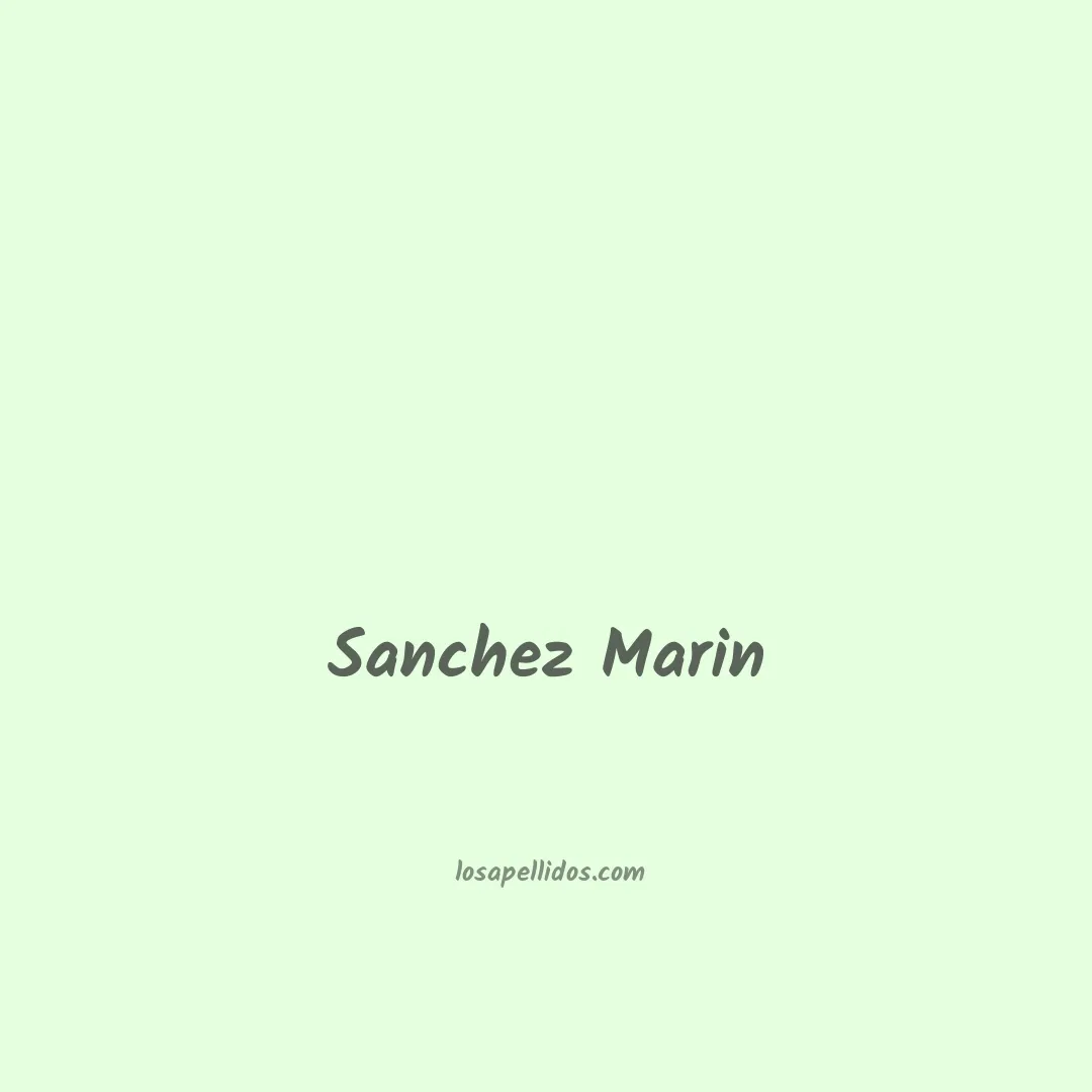 Sanchez marin en chino