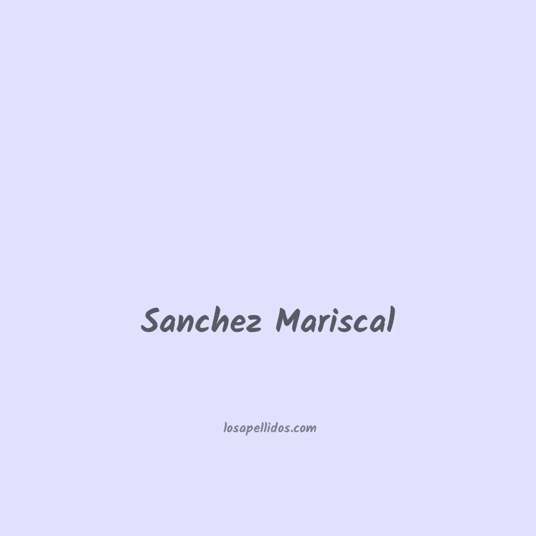 Sanchez mariscal en chino
