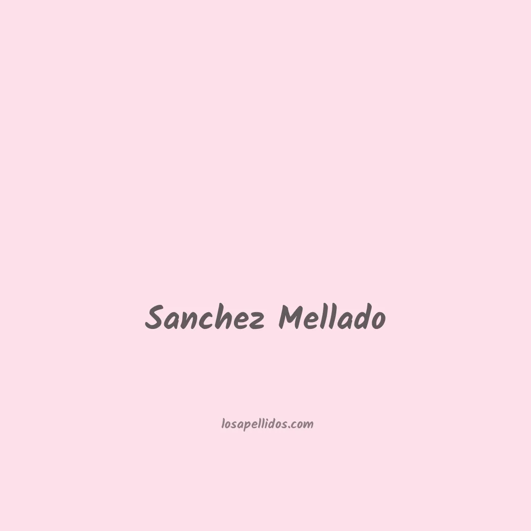 Sanchez mellado en chino