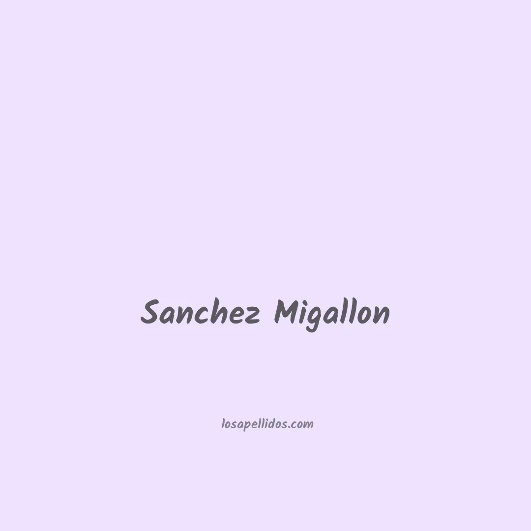 Sanchez migallon en chino