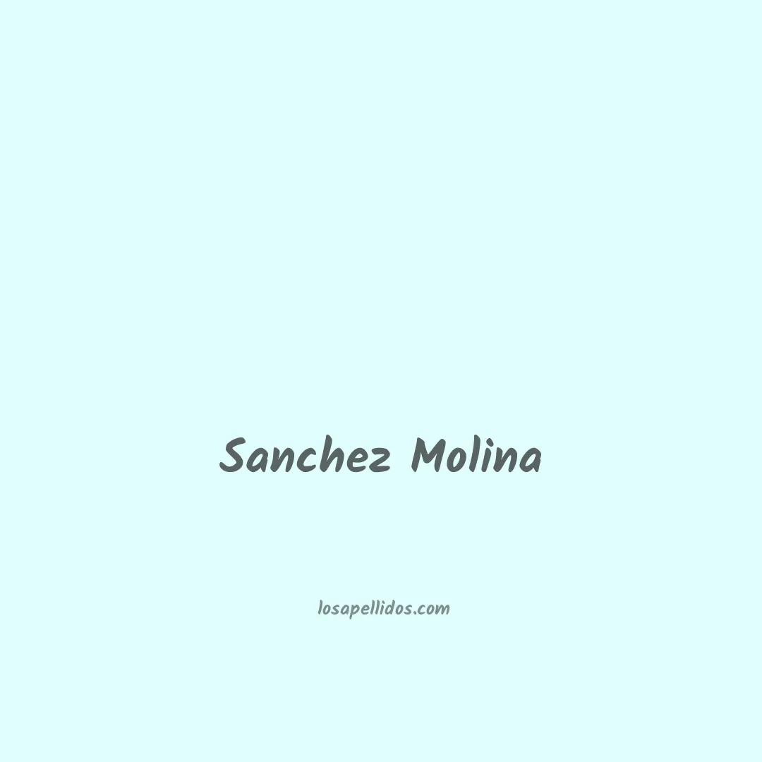 Sanchez molina en chino