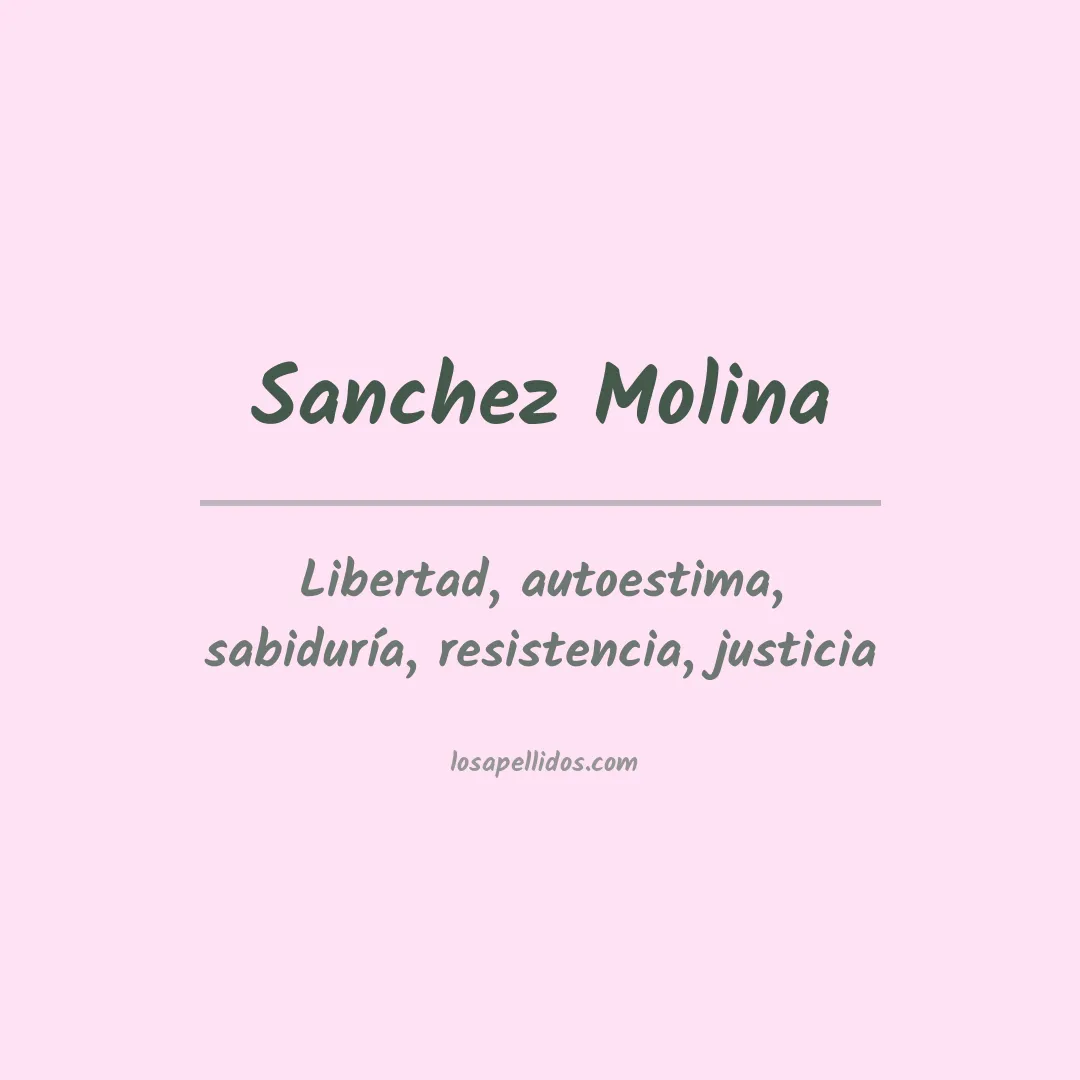 Significado del Apellido Sanchez molina
