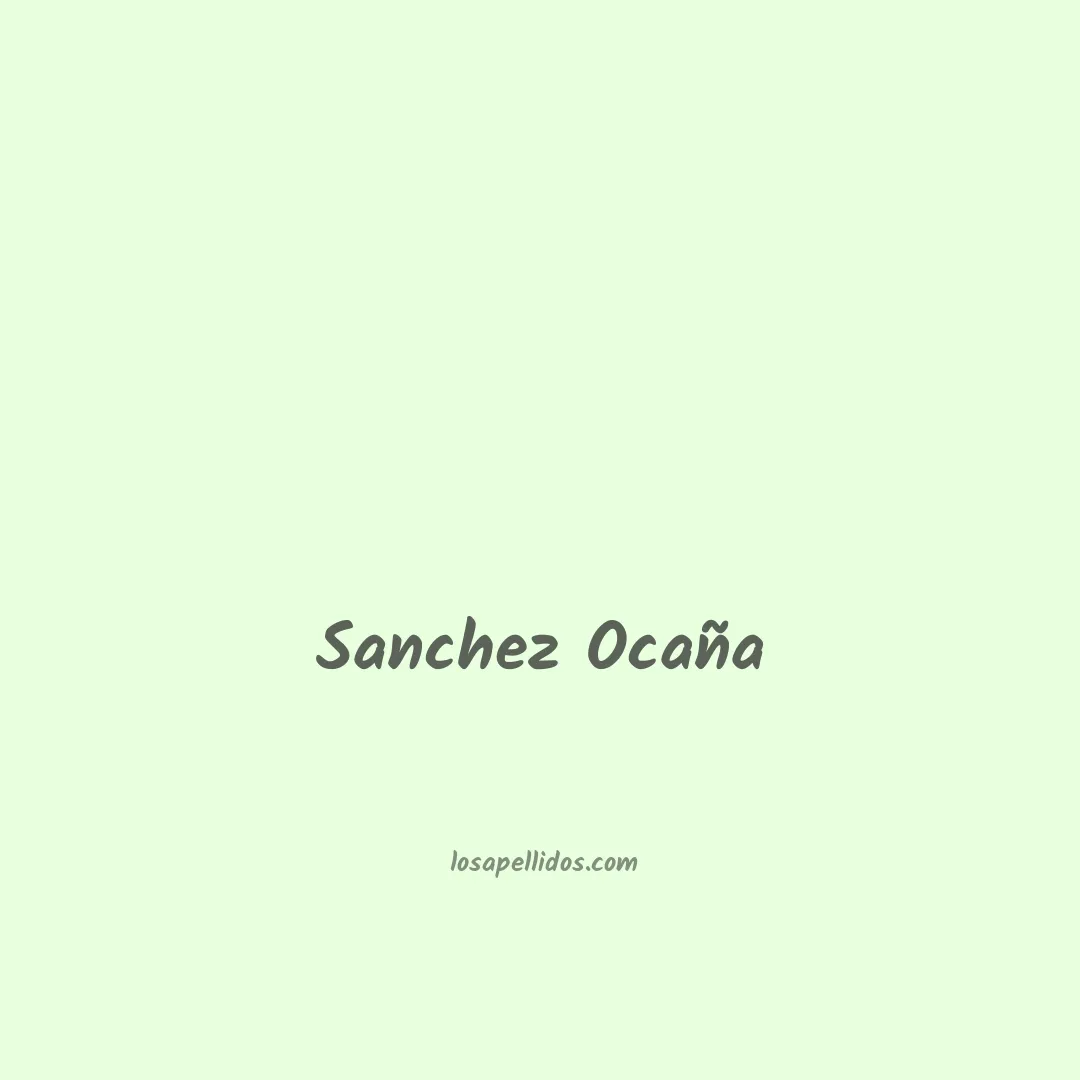 Sanchez ocaña en chino