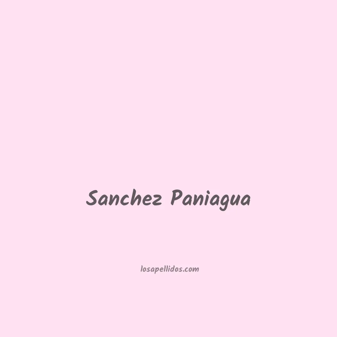 Sanchez paniagua en chino