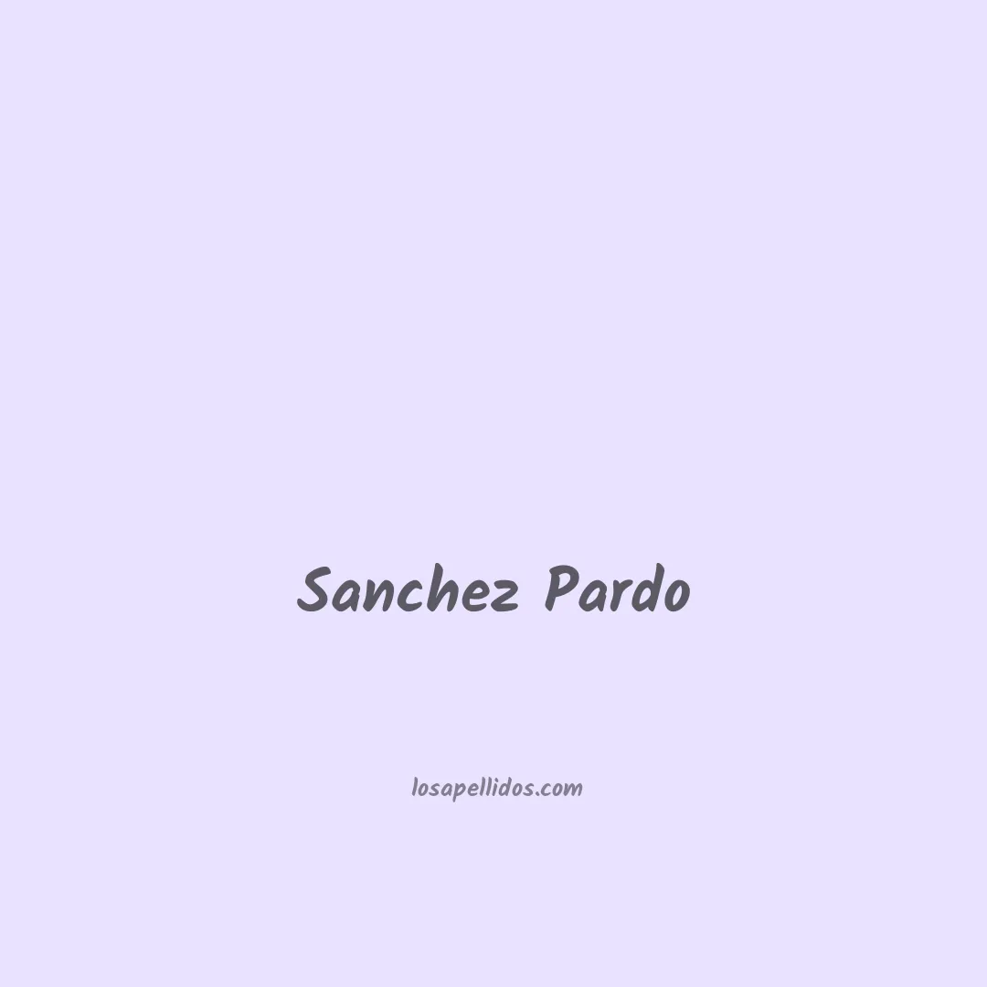 Sanchez pardo en chino